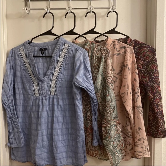 GAP & others Tops - Lot of 4 Women’s Gap Chaps Size Small  S Long Sleeve EUC Summer Casual Office